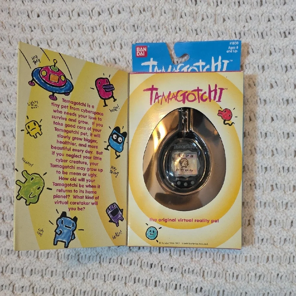 Used In The Box Black 1997 Vintage Original Tamagotchi